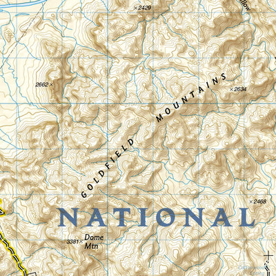 National Geographic 851 Superstition and Four Peaks Wilderness Areas [Tonto National Forest] (west side) digital map