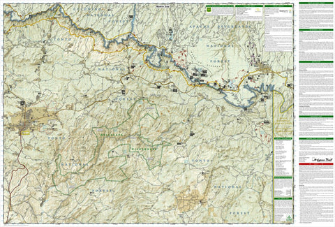 National Geographic 852 Hellsgate, Salome, and Sierra Ancha Wilderness Areas (north side) digital map