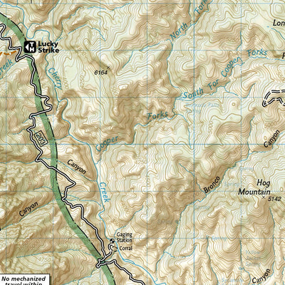 National Geographic 852 Hellsgate, Salome, and Sierra Ancha Wilderness Areas (south side) digital map