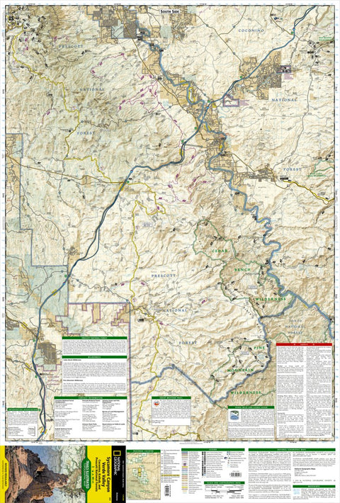 National Geographic 854 Sycamore Canyon, Verde Valley (south side) digital map