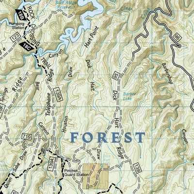 National Geographic 855 Mogollon Rim, Munds Mountain [Apache-Sitgreaves, Coconino, and Tonto National Forests] (East) digital map