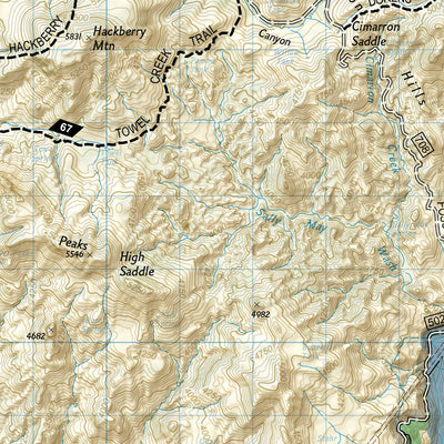 National Geographic 855 Mogollon Rim, Munds Mountain [Apache-Sitgreaves, Coconino, and Tonto National Forests] (West) digital map