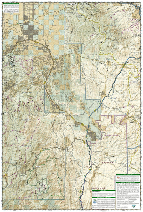 National Geographic 858 Bradshaw Mountains [Prescott National Forest] (east side) digital map