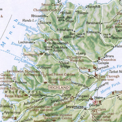 National Geographic A Traveler's Map of Britain & Ireland 2000 digital map
