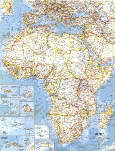 National Geographic Africa 1960 digital map