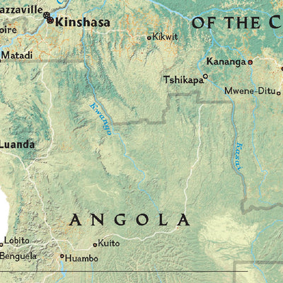 National Geographic Africa: A Storied Landscape 2005 digital map