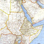 National Geographic Africa, Countries Of The Nile 1963 digital map