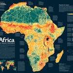 National Geographic Africa: The Human Footprint 2005 digital map