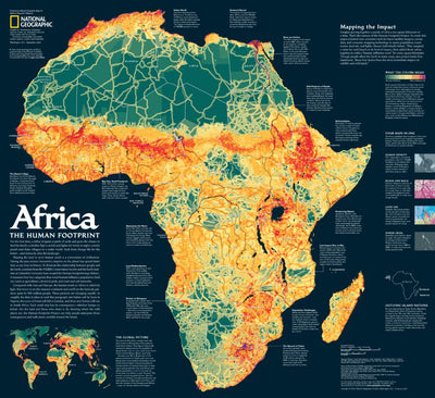 National Geographic Africa: The Human Footprint 2005 digital map