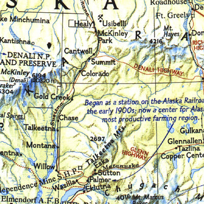 National Geographic Alaska Map 1984 digital map