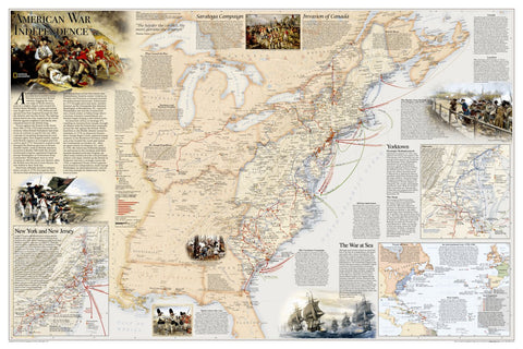 National Geographic American War of Independence digital map
