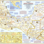 National Geographic Archeological Map Of Middle America, Land Of The Feathered Serpent digital map