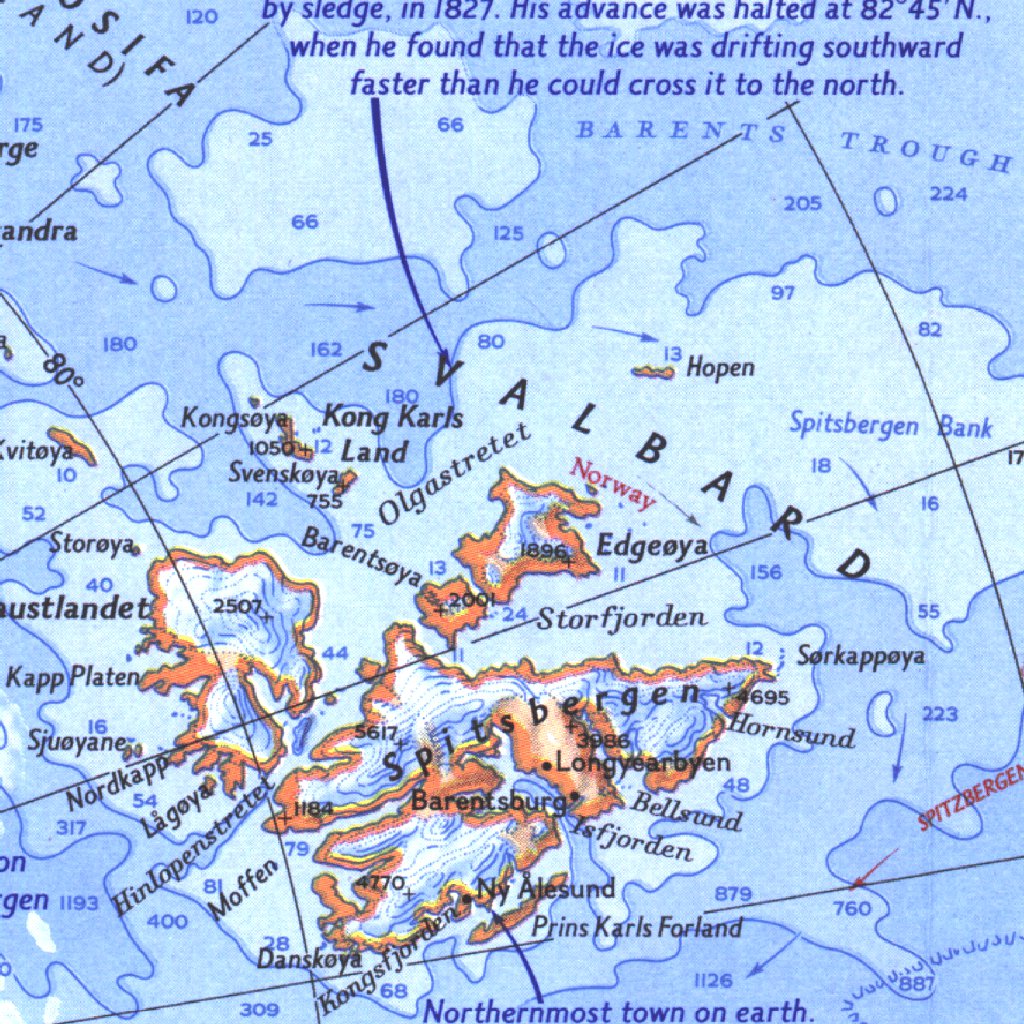 Arctic Ocean 1971 Map by National Geographic | Avenza Maps