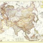 National Geographic Asia & Adjacent Areas 1951 digital map