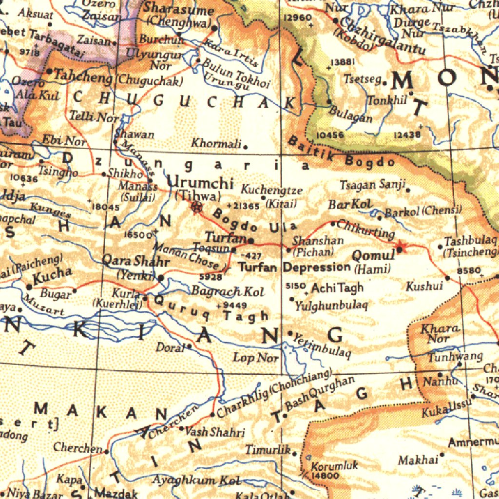 Asia & Adjacent Areas 1951 Map by National Geographic | Avenza Maps