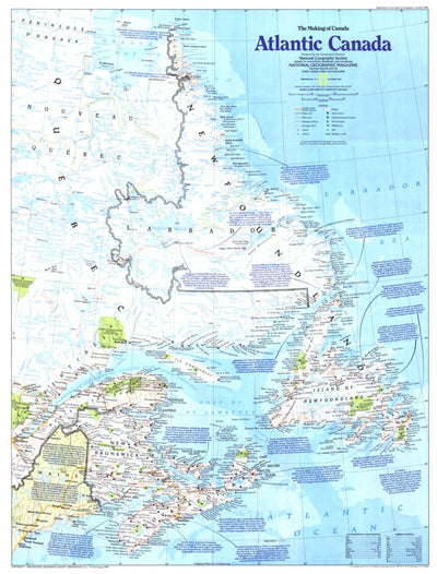 National Geographic Atlantic Canada 1993 digital map