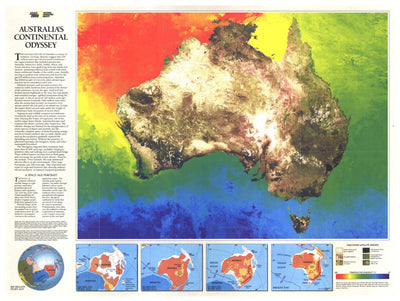 National Geographic Australia Continental Odyssey 1988 digital map