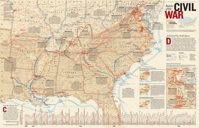 National Geographic Battles of the Civil War 2005 digital map