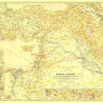 National Geographic Bible Lands, & The Cradle Of Western Civilization 1938 digital map