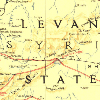 National Geographic Bible Lands, & The Cradle Of Western Civilization 1938 digital map