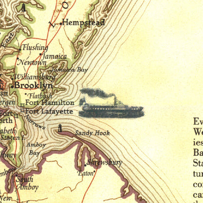 National Geographic Boston To Washington Circa 1830 digital map