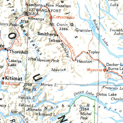 National Geographic British Columbia 1992 digital map