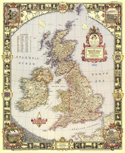 National Geographic British Isles 1949 digital map