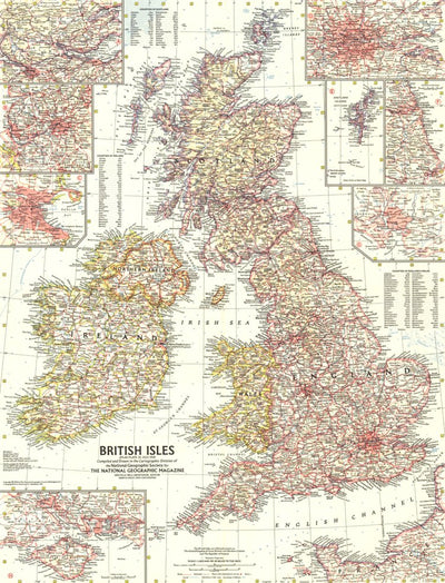 National Geographic British Isles 1958 digital map