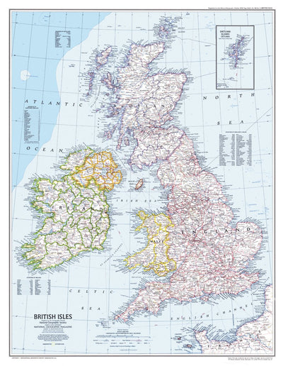 National Geographic British Isles 1979 digital map