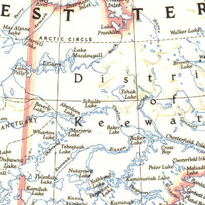 National Geographic Canada, Alaska & Greenland 1947 digital map