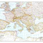 National Geographic Central Europe And The Mediterranean 1939 digital map