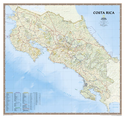 National Geographic Costa Rica digital map