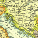 National Geographic Countries Bordering The Mediterranean Sea 1912 digital map