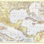 National Geographic Countries Of The Caribbean 1947 digital map