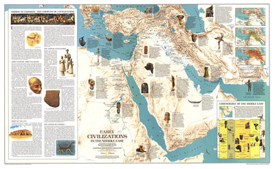 National Geographic Early Civilizations In The Middle East 1978 digital map