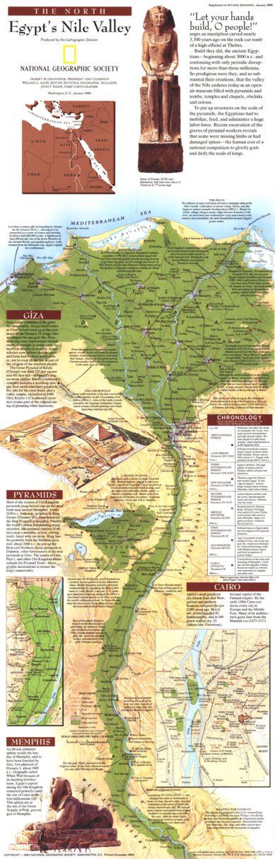 National Geographic Egypts Nile Valley North 1995 digital map