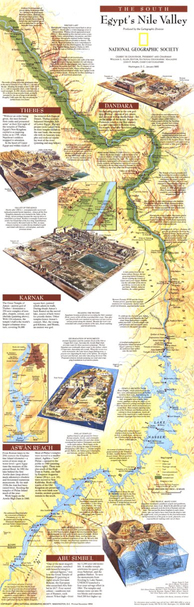 National Geographic Egypts Nile Valley South 1995 digital map