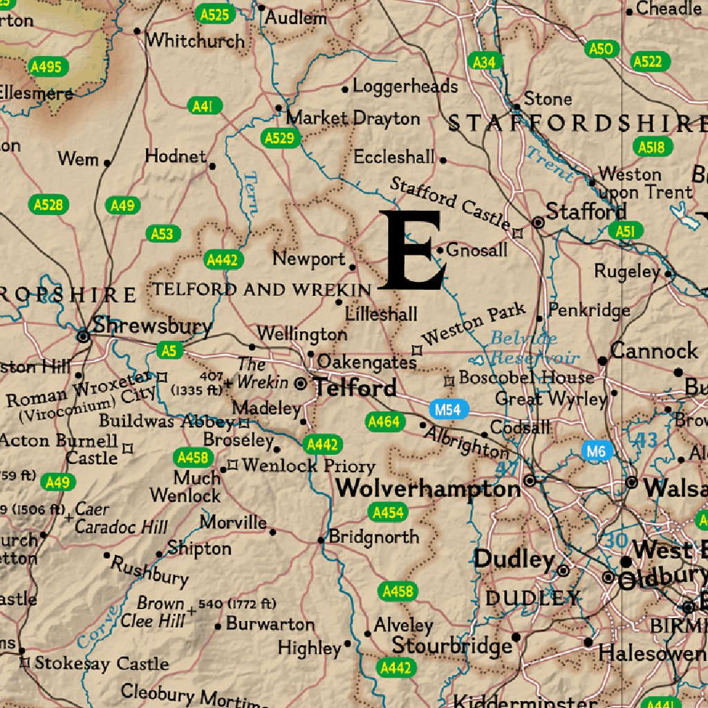 England & Wales Executive Map by National Geographic | Avenza Maps