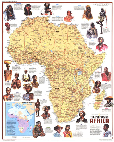 National Geographic Ethnolinguistic Map Of The Peoples Of Africa Map 1971 digital map