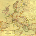 National Geographic Europe 1915 with Africa & Asia digital map