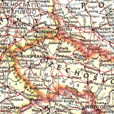 National Geographic Europe 1957 digital map