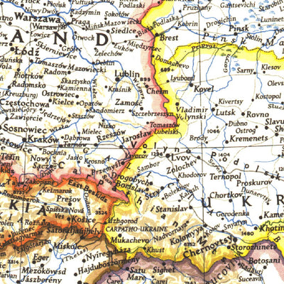 National Geographic Europe & The Near East 1949 digital map