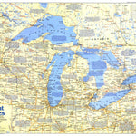 National Geographic Great Lakes 1987 digital map