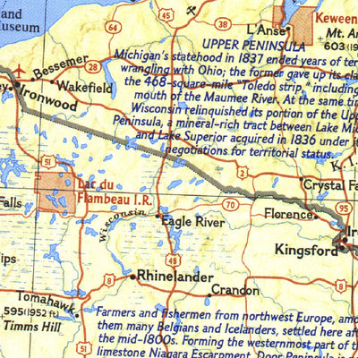 National Geographic Great Lakes 1987 digital map