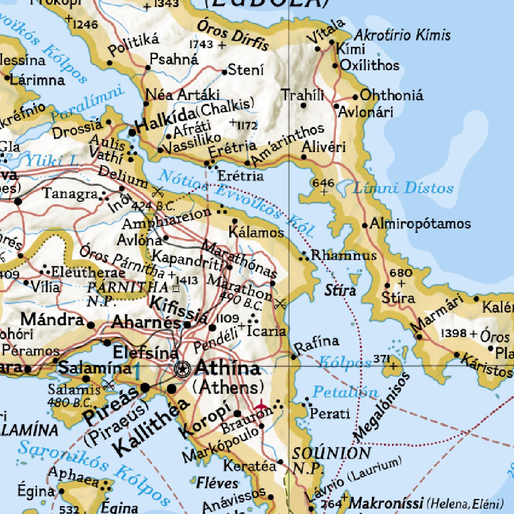 Greek Map In English Greece Classic Map by National Geographic | Avenza Maps
