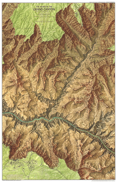 National Geographic Heart Of The Grand Canyon 1978 digital map