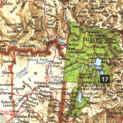 National Geographic Heart Of The Rockies 1995 digital map