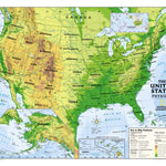 National Geographic Kids Physical USA Education (Grades 6-12) digital map