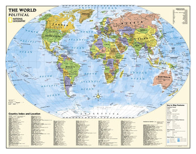 National Geographic Kids Political World Education (Grades 6-12) digital map