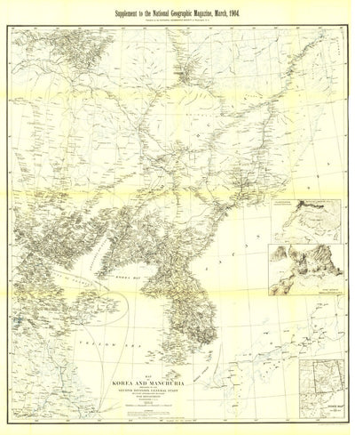 National Geographic Korea & Manchuria 1904 digital map